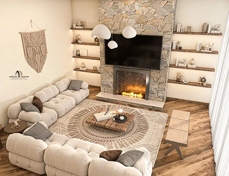 حساب الكميات تصميم الديكور الداخلي لفيلا مودرن