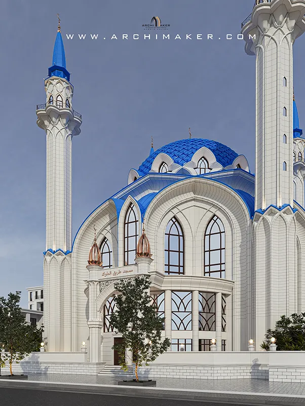 تصميم مسجد طريق الملوك | المملكه العربيه السعوديه استكشف تصميم مسجد طريق الملوك في المملكة العربية السعودية، حيث يجمع بين الفخامة والروحانية في أرقى الأشكال,مع اقوى فريق لتصميم المساجد، فريق مكتب Archimaker