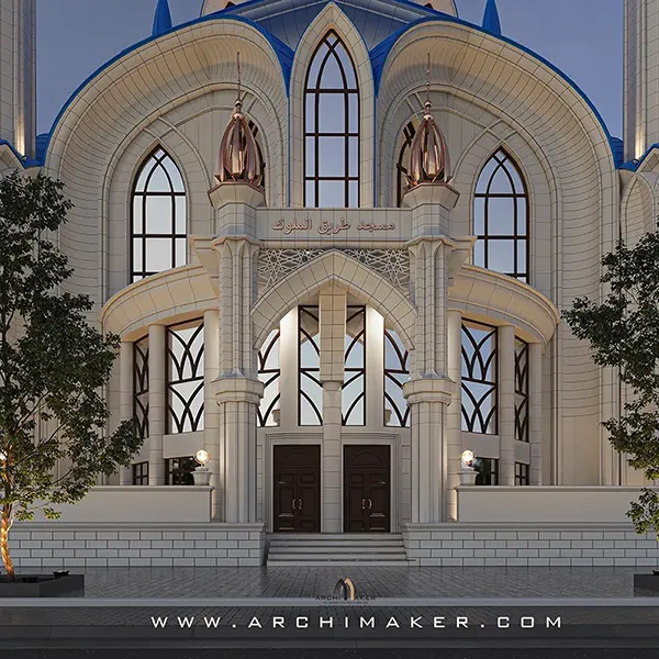 تصميم مسجد طريق الملوك | المملكه العربيه السعوديه استكشف تصميم مسجد طريق الملوك في المملكة العربية السعودية، حيث يجمع بين الفخامة والروحانية في أرقى الأشكال,مع اقوى فريق لتصميم المساجد، فريق مكتب Archimaker
