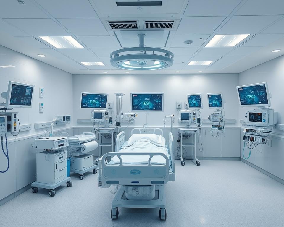 تصور وحدة العناية المركزة مع أماكن للمراقبة الشفافة اسس تصميم وحدة العناية المركزة في السعودية